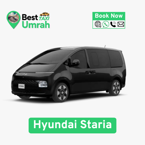 Hyundai Staria van Umrah transfer by Best Umrah Taxi